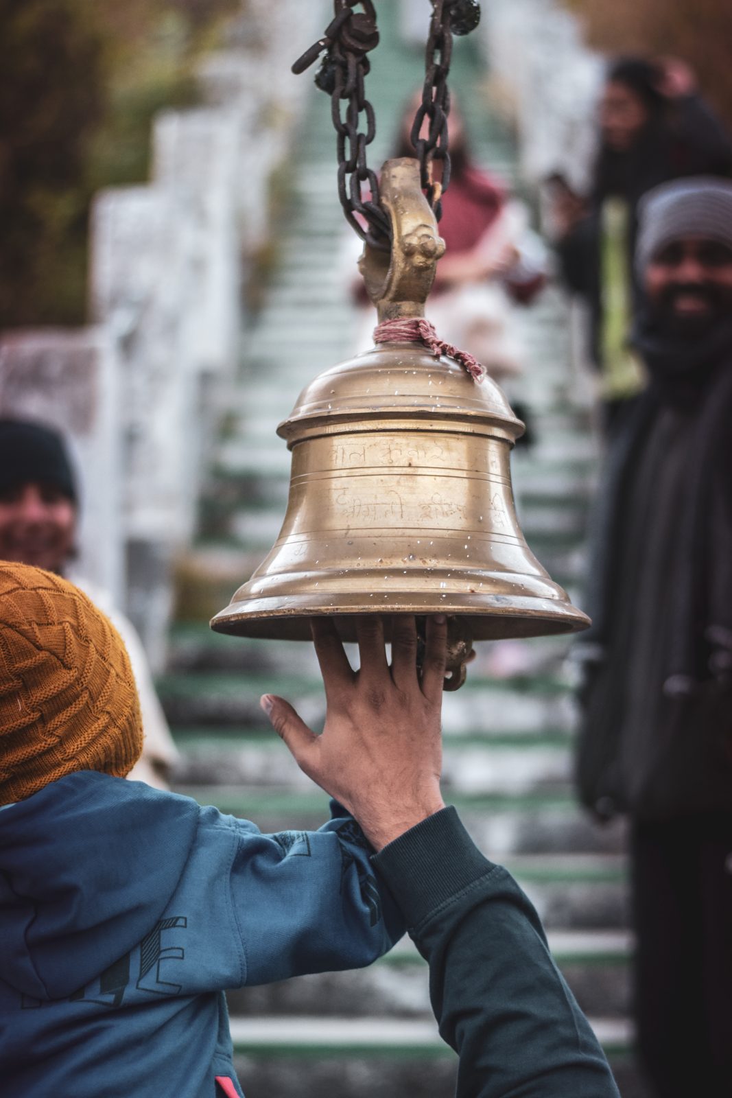 Temple bell at Kunjapuri Temple, Rishikesh