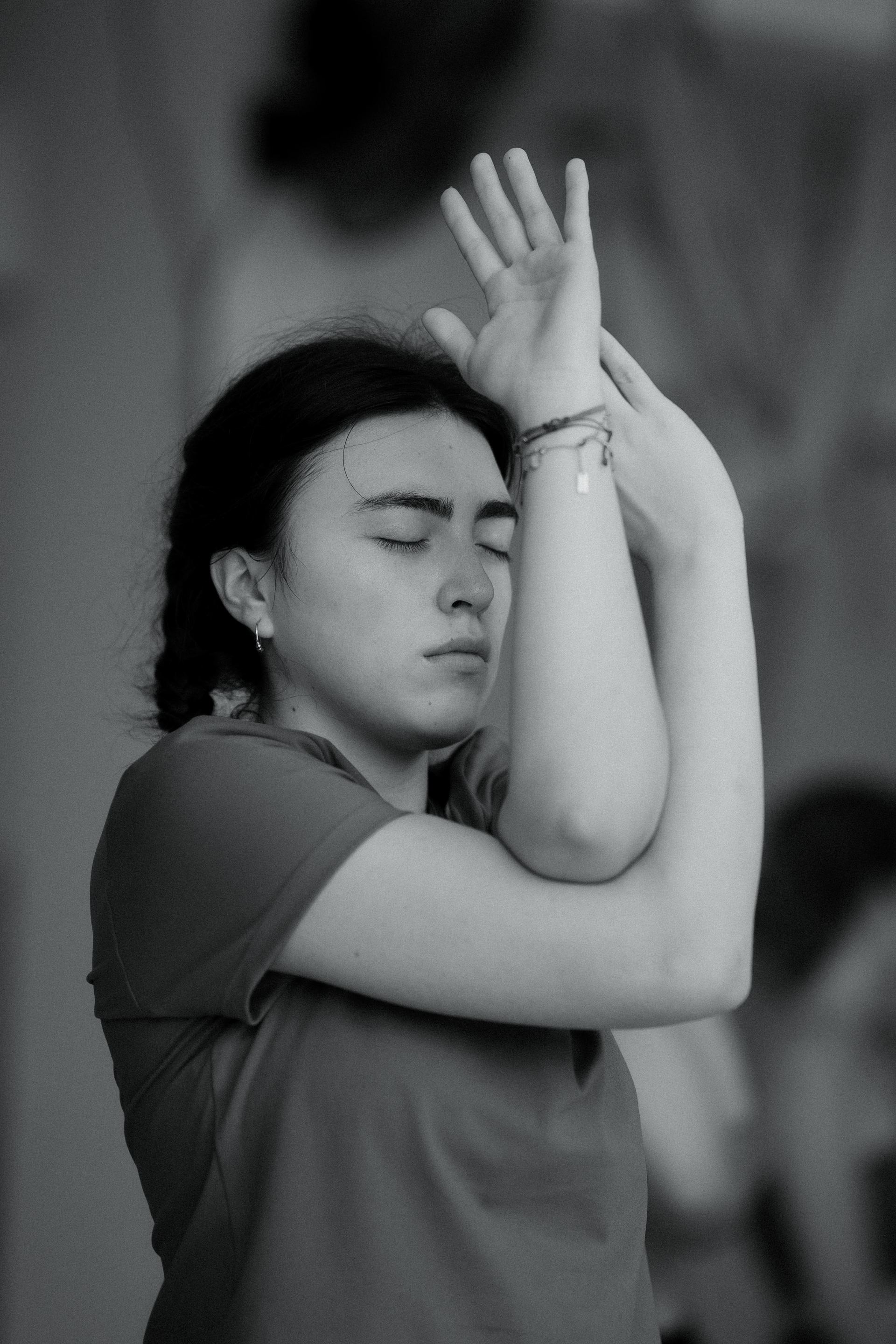 Students practicing